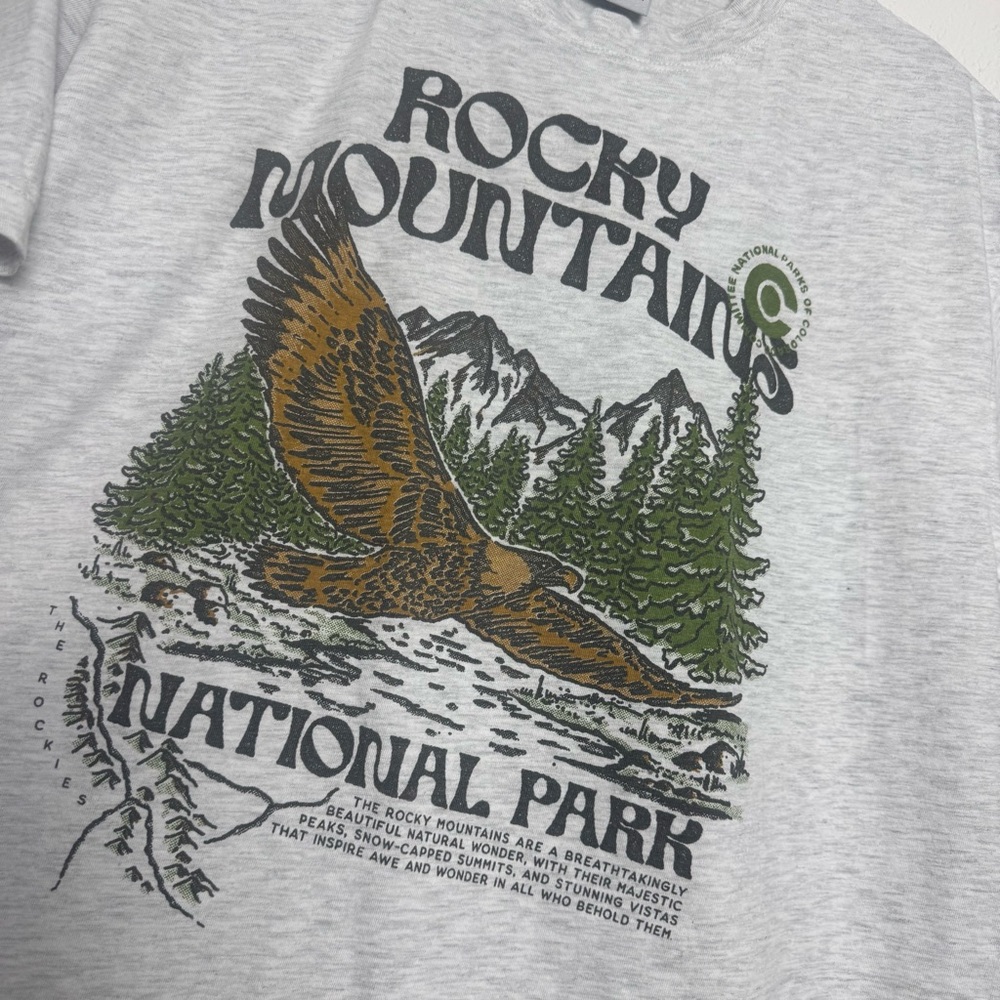 Cotton On Rocky Mountains National Park Eagle Graphic T-shirt‎ - Picture 6 of 7